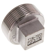 Stopfen R1 1/2'' Edelstahl mit Außenvierkant 16bar (224.8psi)