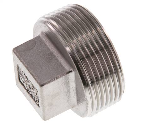 Stopfen R1 1/2'' Edelstahl mit Außenvierkant 16bar (224.8psi)