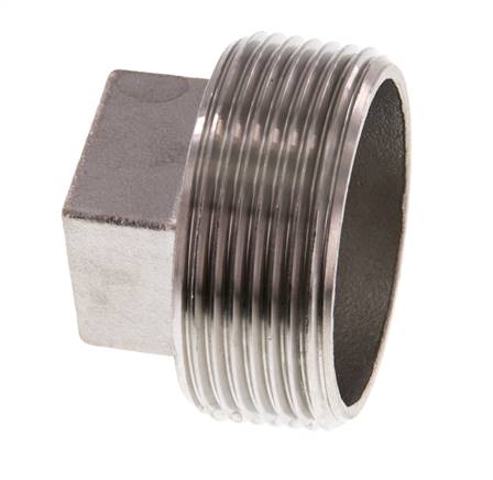 Stopfen R1 1/2'' Edelstahl mit Außenvierkant 16bar (224.8psi)