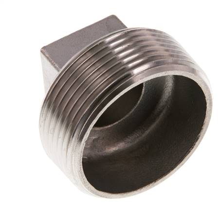 Stopfen R1 1/2'' Edelstahl mit Außenvierkant 16bar (224.8psi)
