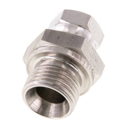 G 1/4'' x G 1/2'' F/M Reduzierstück aus Edelstahl 350 bar - Hydraulisch