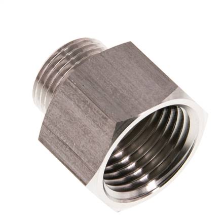 G 1/2'' x G 3/8'' F/M Reduzierring aus Edelstahl 40 bar