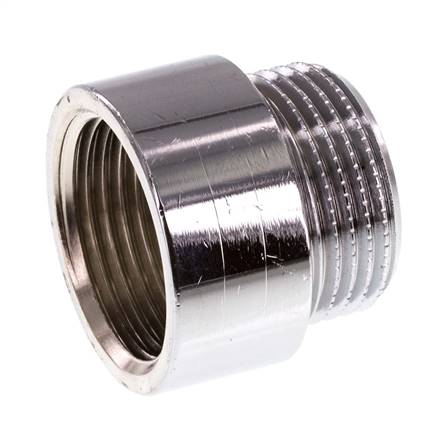 G 3/4'' F/M Verchromtes Messing Verlängerung DIN 3523 - 15 mm
