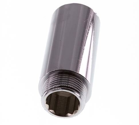 G 3/4'' F/M Messing verchromt Verlängerung DIN 3523 - 65 mm