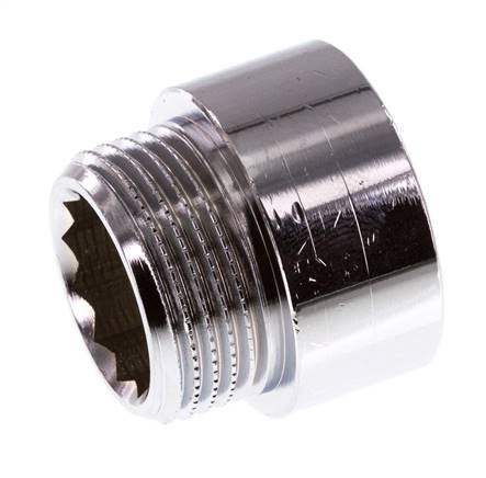 G 3/4'' F/M Verchromtes Messing Verlängerung DIN 3523 - 15 mm