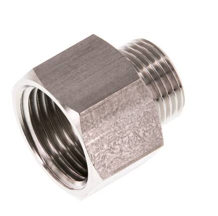 G 1/2'' x G 3/8'' F/M Reduzierring aus Edelstahl 40 bar