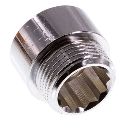 G 3/4'' F/M Verchromtes Messing Verlängerung DIN 3523 - 15 mm