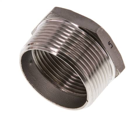 R 1 1/2'' x Rp 1 1/4'' M/F Reduzierring aus Edelstahl 16 bar