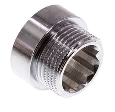 G 3/4'' F/M Verchromte Messingverlängerung DIN 3523 - 10 mm [2 Stück]