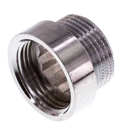 G 3/4'' F/M Verchromte Messingverlängerung DIN 3523 - 10 mm [2 Stück]