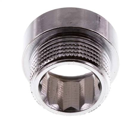 G 3/4'' F/M Verchromte Messingverlängerung DIN 3523 - 10 mm [2 Stück]