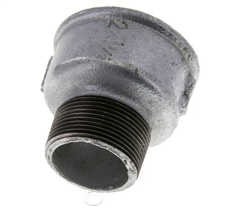 R 1 1/2'' x Rp 2'' M/F Verzinktes Gusseisen Reduzierring 25 Bar