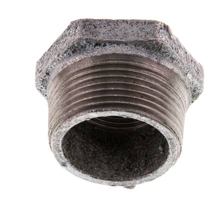 R 1 1/4'' x Rp 3/4'' M/F Verzinktes Gusseisen Reduzierring 25 Bar [2 Stück]