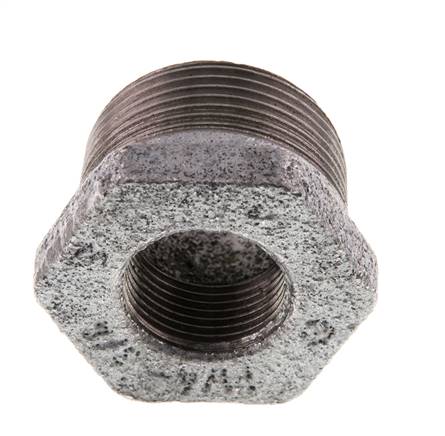 R 1 1/4'' x Rp 3/4'' M/F Verzinktes Gusseisen Reduzierring 25 Bar [2 Stück]