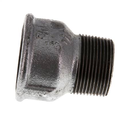 R 1 1/4'' x Rp 1 1/2'' M/F Verzinktes Gusseisen Reduzierring 25 Bar
