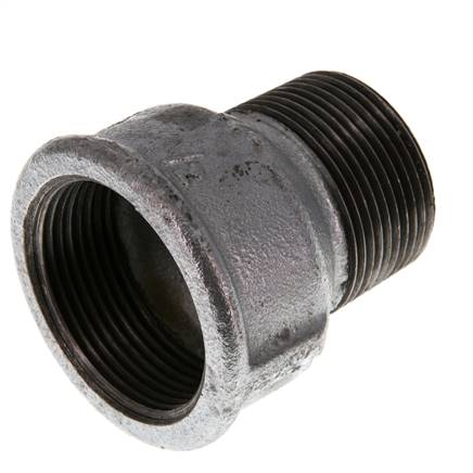 R 1 1/4'' x Rp 1 1/2'' M/F Verzinktes Gusseisen Reduzierring 25 Bar
