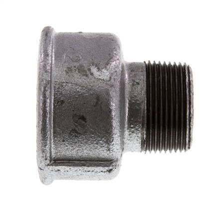 R 1 1/4'' x Rp 2'' M/F Verzinktes Gusseisen Reduzierring 25 Bar