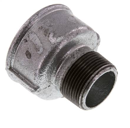 R 1 1/4'' x Rp 2'' M/F Verzinktes Gusseisen Reduzierring 25 Bar