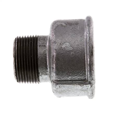 R 1 1/4'' x Rp 2'' M/F Verzinktes Gusseisen Reduzierring 25 Bar