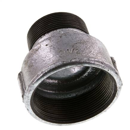 R 2'' x Rp 2 1/2'' M/F Verzinktes Gusseisen Reduzierring 25 Bar