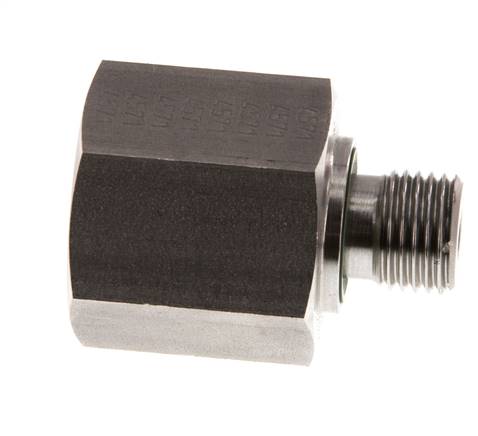 G 1/4'' x G 1/2'' M/F Reduzierstück aus Edelstahl 630 Bar - Hydraulisch