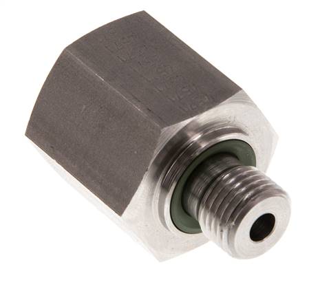 G 1/4'' x G 1/2'' M/F Reduzierstück aus Edelstahl 630 Bar - Hydraulisch