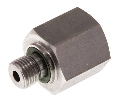G 1/4'' x G 1/2'' M/F Reduzierstück aus Edelstahl 630 Bar - Hydraulisch