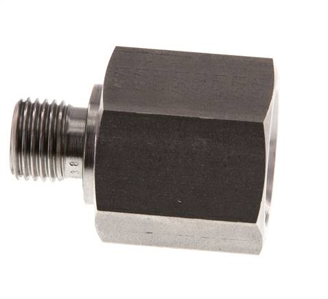 G 1/4'' x G 1/2'' M/F Reduzierstück aus Edelstahl 630 Bar - Hydraulisch