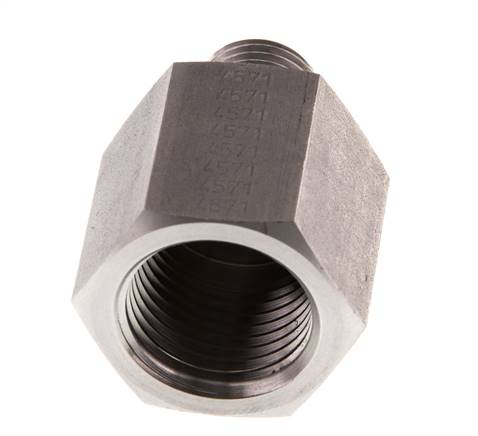 G 1/4'' x G 1/2'' M/F Reduzierstück aus Edelstahl 630 Bar - Hydraulisch