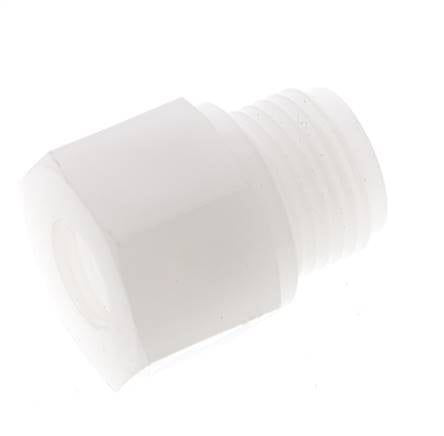 Reduzierring G1/4'' Innengewinde x G1/2'' Außengewinde PVDF 10bar (140,5psi) FDA 27mm Sechskant