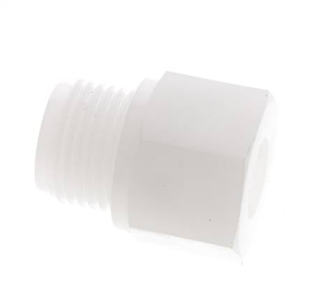 Reduzierring G1/4'' Innengewinde x G1/2'' Außengewinde PVDF 10bar (140,5psi) FDA 27mm Sechskant