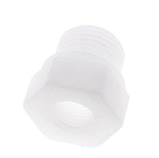 Reduzierring G1/4'' Innengewinde x G1/2'' Außengewinde Polypropylen (pp) 10bar (140,5psi) FDA 27mm Sechskant