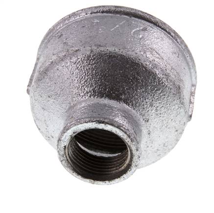 Rp 2'' x Rp 3/4'' Verzinktes Gusseisen Runde Muffe 25 Bar