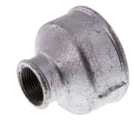 Rp 2'' x Rp 3/4'' Verzinktes Gusseisen Runde Muffe 25 Bar
