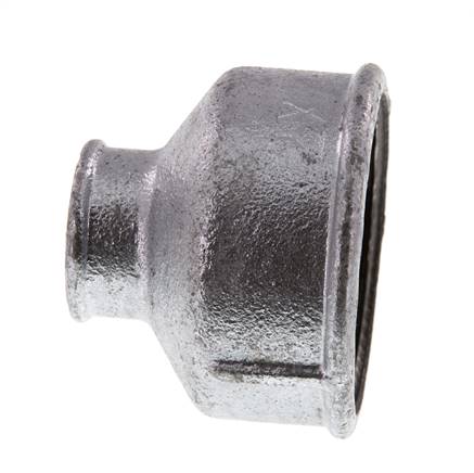 Rp 2'' x Rp 3/4'' Verzinktes Gusseisen Runde Muffe 25 Bar