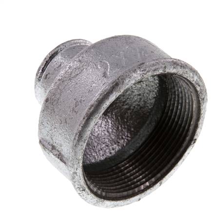 Rp 2'' x Rp 3/4'' Verzinktes Gusseisen Runde Muffe 25 Bar