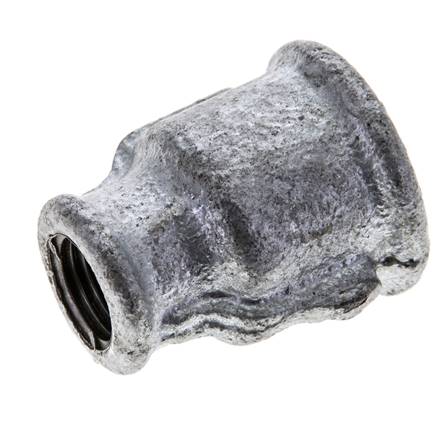 Rp 1/2'' x Rp 1/4'' Verzinktes Gusseisen Runde Buchse 25 Bar [5 Stück]