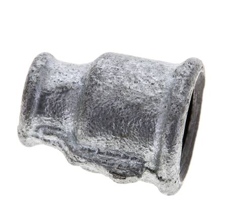 Rp 1/2'' x Rp 1/4'' Verzinktes Gusseisen Runde Buchse 25 Bar [5 Stück]