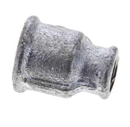 Rp 1/2'' x Rp 1/4'' Verzinktes Gusseisen Runde Buchse 25 Bar [5 Stück]