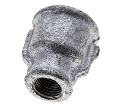 Rp 1/2'' x Rp 1/4'' Verzinktes Gusseisen Runde Buchse 25 Bar [5 Stück]