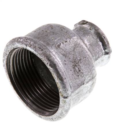Rp 1 1/4'' x Rp 1/2'' Verzinktes Gusseisen Runde Buchse 25 Bar [2 Stück]