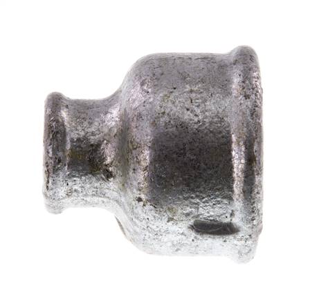 Rp 1 1/4'' x Rp 1/2'' Verzinktes Gusseisen Runde Buchse 25 Bar [2 Stück]