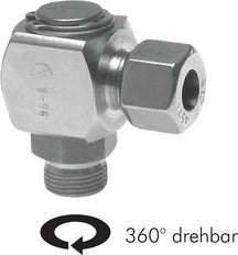 8L & M12x1,5 Edelstahl-Drehgelenk-Kompressionsverschraubung mit Außengewinde DN 5250 bar FKM drehbar ISO 8434-1