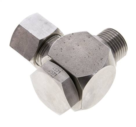 14S & G1/2'' Edelstahl-Drehgelenk-Schneidfitting mit Außengewinde 400 bar drehbar ISO 8434-1
