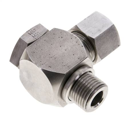 14S & G1/2'' Edelstahl-Drehgelenk-Schneidfitting mit Außengewinde 400 bar drehbar ISO 8434-1