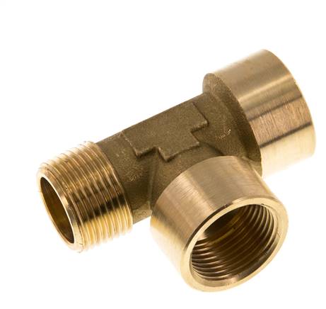 R 3/4'' x G 3/4'' M/F T-Stück aus Messing 16 bar