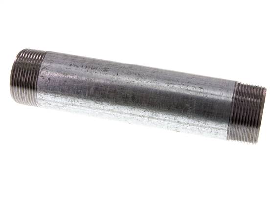 R 1 1/2'' Verzinkter Stahl Doppelrohrnippel 50 bar DIN 2982 - 200mm