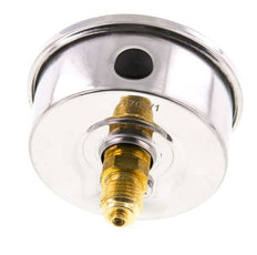 0..10 Bar (0..145 psi) Glyzerin-Manometer Rückseite Edelstahl/Messing 63 mm Klasse 1.6