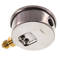 0..6 Bar (0..87 psi) Glyzerin-Manometer Unten Edelstahl/Messing 63 mm Klasse 1.6