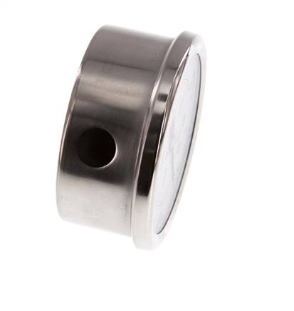 0..600 Bar (0..8702 psi) Glyzerin-Manometer Unten Edelstahl/Messing 63 mm Klasse 1.6